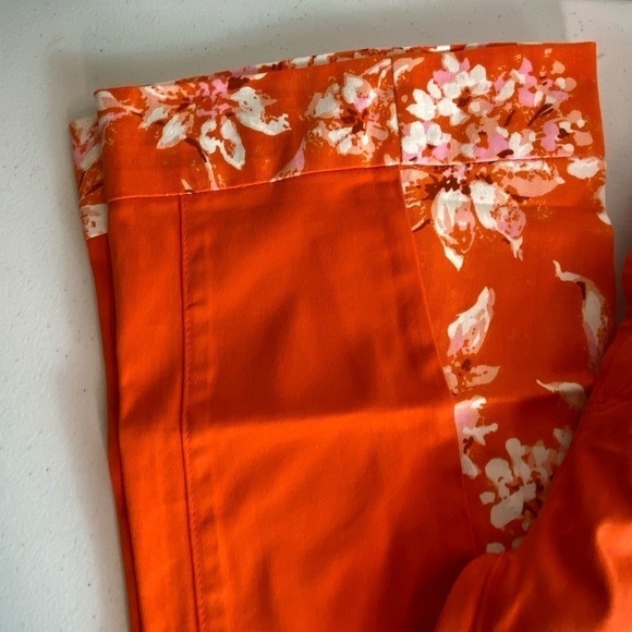 Reworked Straight Leg Orange Vintage Fabric Jeans - Picture 4 of 7